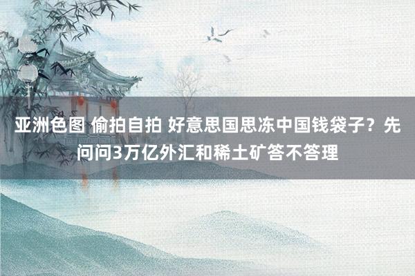 亚洲色图 偷拍自拍 好意思国思冻中国钱袋子？先问问3万亿外汇和稀土矿答不答理