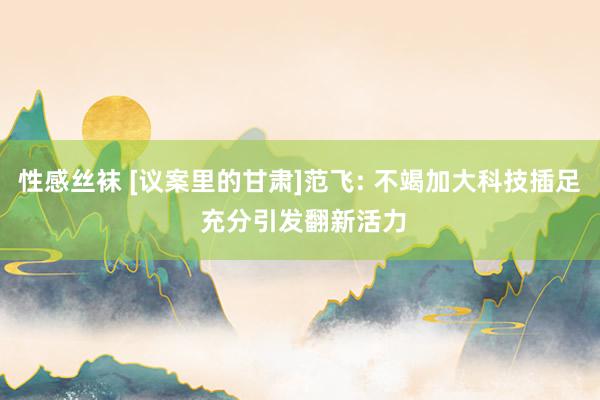 性感丝袜 [议案里的甘肃]范飞: 不竭加大科技插足 充分引发翻新活力