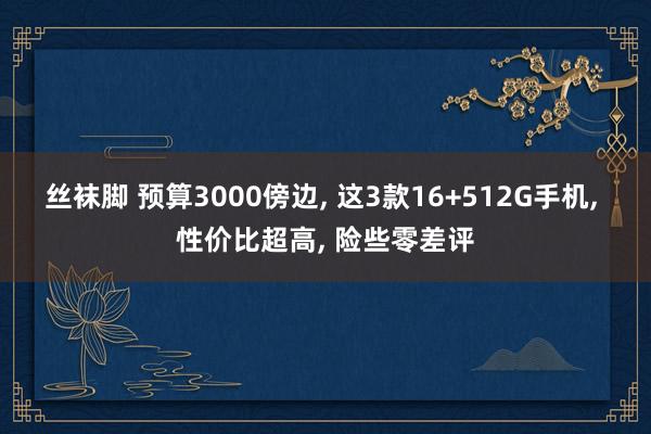 丝袜脚 预算3000傍边， 这3款16+512G手机， 性价比超高， 险些零差评
