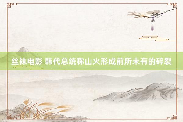 丝袜电影 韩代总统称山火形成前所未有的碎裂